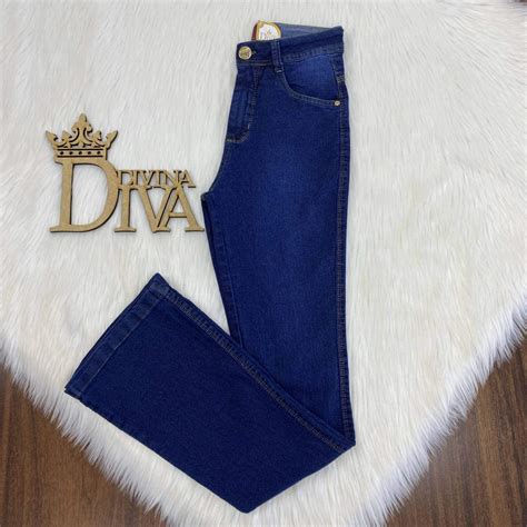 Cal A Jeans Flare Azul Escuro