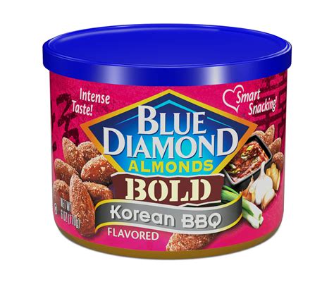 Blue Diamond Almonds Bold Korean Bbq Snack Almonds 6 Ounce Can