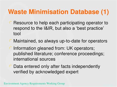 PPT Database For Best Practice In Waste Minimisation PowerPoint