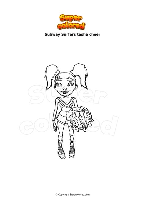 Coloring Page Subway Surfers Barcelona Cheer Supercolored The Best