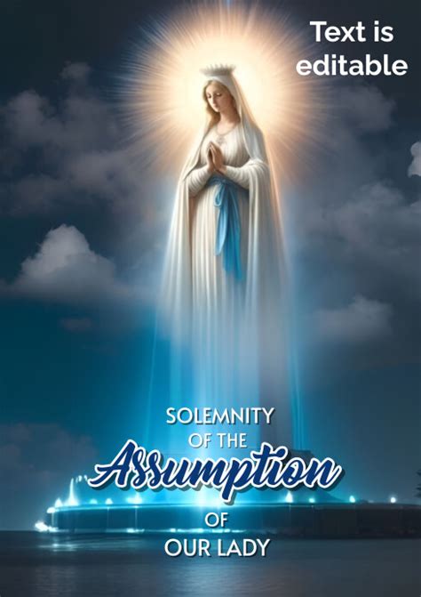 Blue Maximalist Assumption Of Mary Template Postermywall