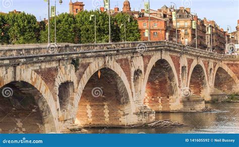 Toulousefrancepont Neuf Bridge Over The Garonne River Stock Photo