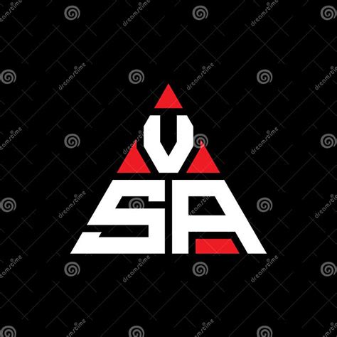 Vsa Triangle Letter Logo Design With Triangle Shape Vsa Triangle Logo Design Monogram Stock