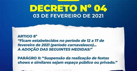 Novo Descreto Suspende Festas Carnavalescas E Mant M A Volta S Aulas