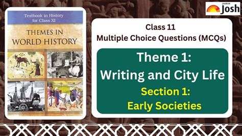 Ncert Class Mcqs Of History Theme Writing And City Life Of