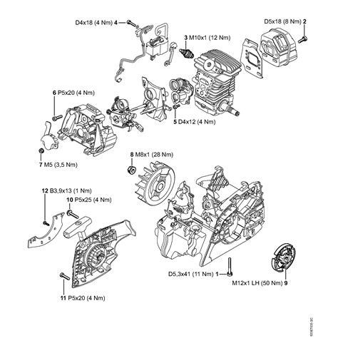 Stihl Ms Chainsaw Ms Mix Parts Diagram Tightening Torques