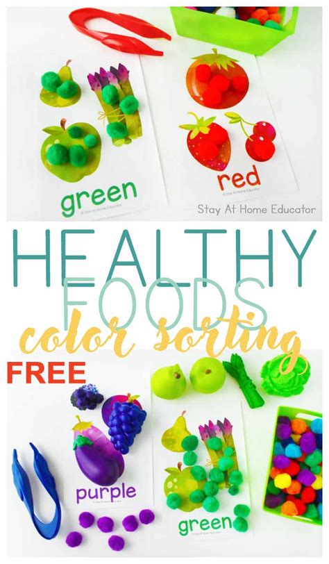Sorting Fruits And Vegetables Activity For Preschoolers Stay At Home