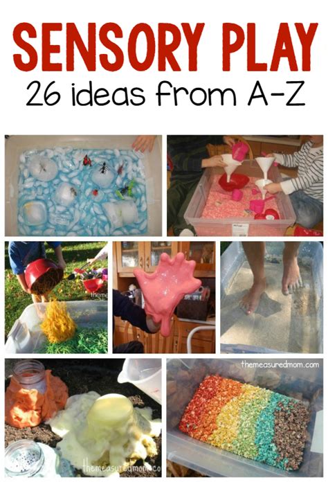 Sensory play ideas from A to Z - The Measured Mom