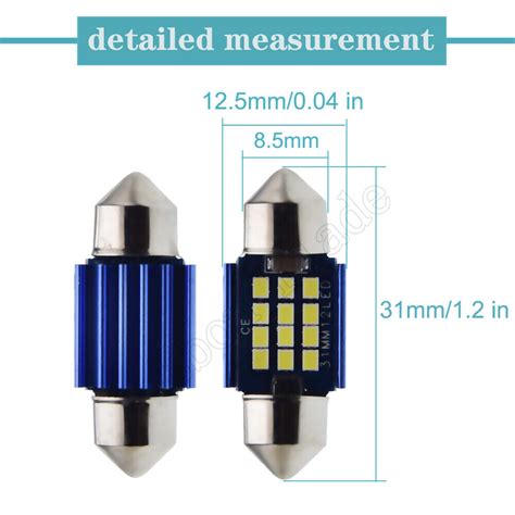 2Pcs New 31mm C5W Car LED Interior Dome Map Light Number Plate Truck