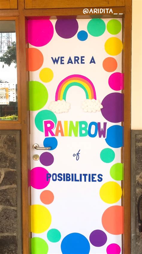 Rainbow Door Display • Classroom Decoration By Aridita Anggraini Diy Classroom Decorations