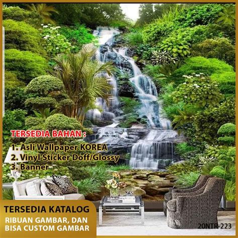 Jual Wallpaper Custom 3D Wallpaper Kustom Wallpaper Dinding Air Terjun