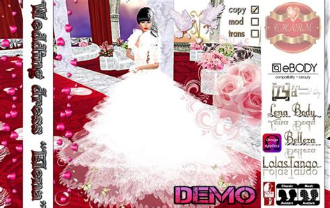 Second Life Marketplace Demo Charm Wedding Dress Elena