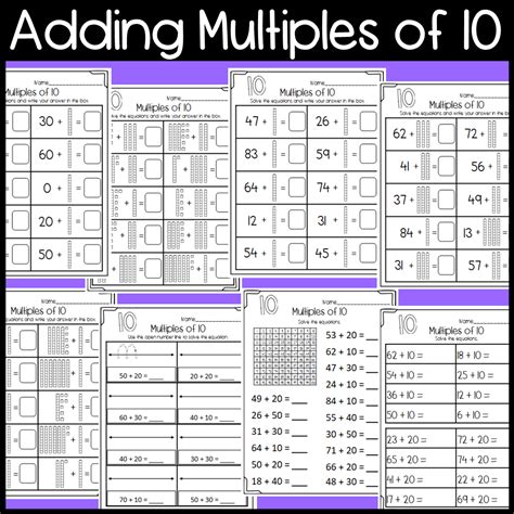 Multiples Of Ten Worksheets Counting Addition And Subtraction Made By Teachers