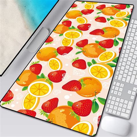 Large Strawberry Milk Pink Mousepad Gamer Cute Kawaii Gaming Mouse Pad