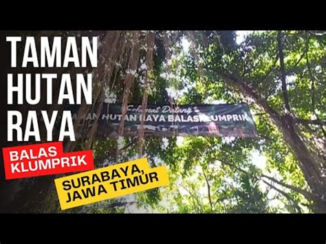 Taman Hutan Raya Balas Klumprik Surabaya Jawa Timur Youtube