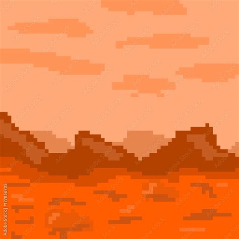 Mars Background Pixel Art Stock Illustration Adobe Stock