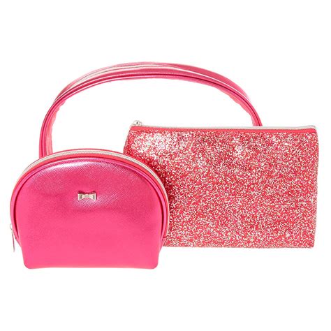 Pink Glitter Makeup Bag Set | Claire's