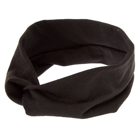 Wide Jersey Twisted Headwrap Black Claires Us