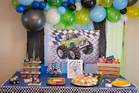 Monster Truck Monster Jam Birthday Party Elva M Design Studio