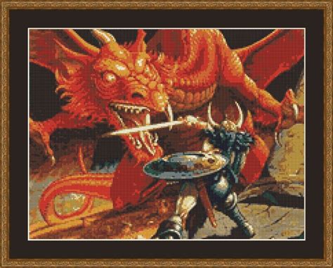 Dungeons And Dragons Cross Stitch Pattern DnD Cross Stitch Fantasy