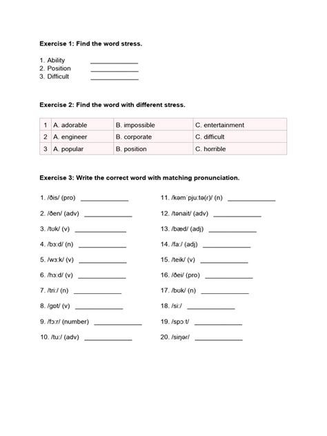 Ipa Exercise Pdf