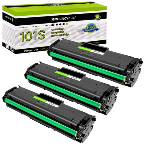 Greencycle 3 Pack Compatible For Samsung Mlt D101s 101s Black Toner Cartridge Replacement With