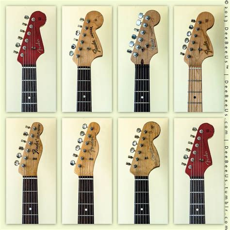 The Headstocks Of Fender Guitars Fender Guitars Guitar Neck Guitar