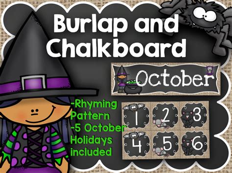 October Chalkboard Calendar Printable Calendars At A Glance