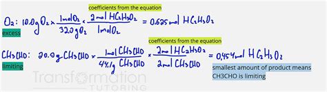 How To Find Limiting Reactant Theoretical Yield And Amount Of Excess Reagent Left With Examples