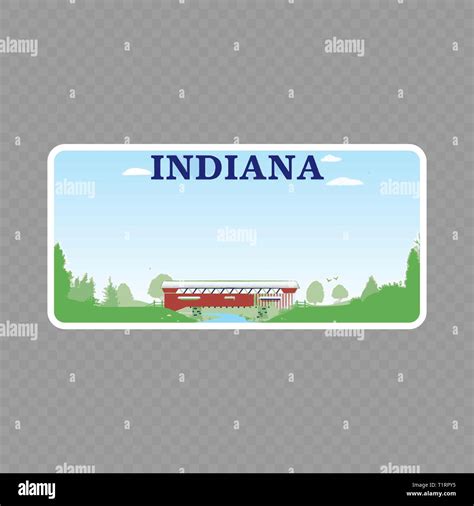 License plate indiana Stock Vector Images - Alamy