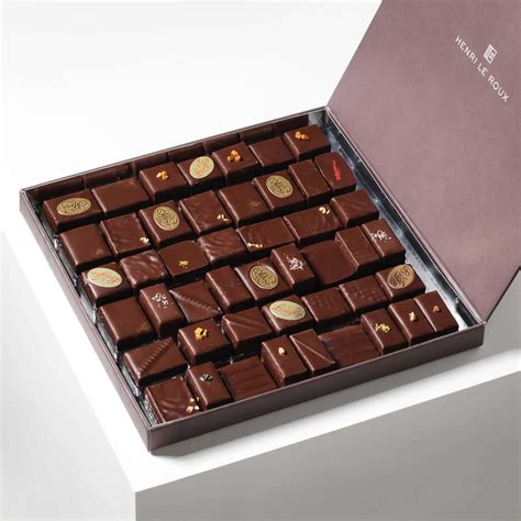 Henri Le Roux Assortiment Chocolats Noir 350g 48 pièces