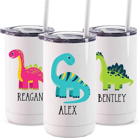 AVITO Vaso de dinosaurio personalizado para niños imsulado al vacío