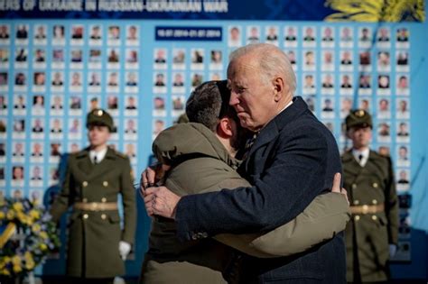 Photos From President Joe Biden Visits Ukraine President Volodymyr