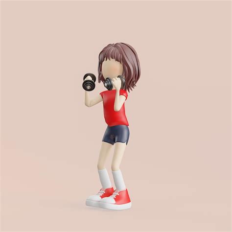 Premium Photo D Rendering Woman Workout With Barbell