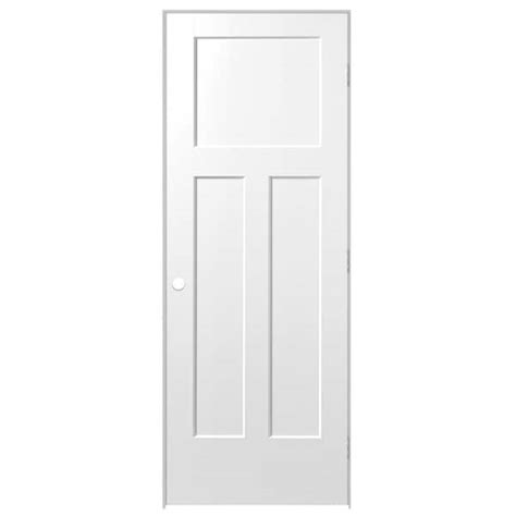 Masonite 24 In X 80 In Winslow 3 Panel Left Handed Hollow Core Primed Composite Single Prehung