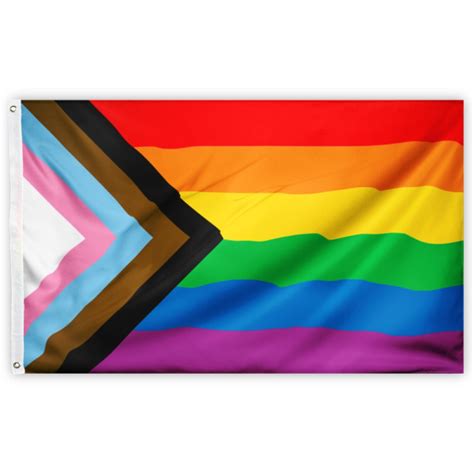 Progress Pride Regenbogen Flagge I 90 X 150 Cm PRIDE KIOSK I Dein L