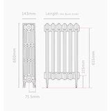 Traditional Victorian Column Mm Cast Iron Radiator