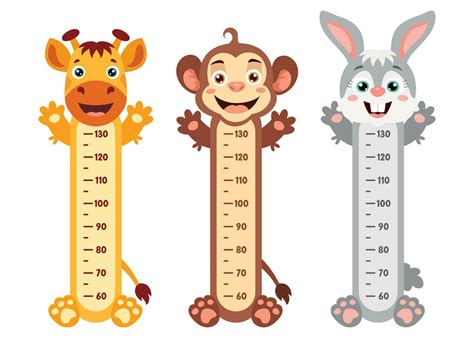 Height Chart With Cartoon Animals 26782304 Vector Art at Vecteezy