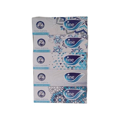 Buy Fine Classic Euphoria White Sterilized 2ply Facial Tissues 5x150