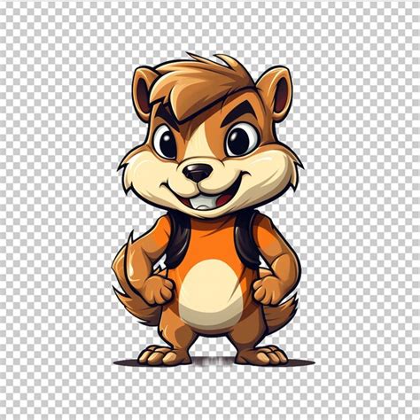 Premium Psd Chipmunk Mascot Logo