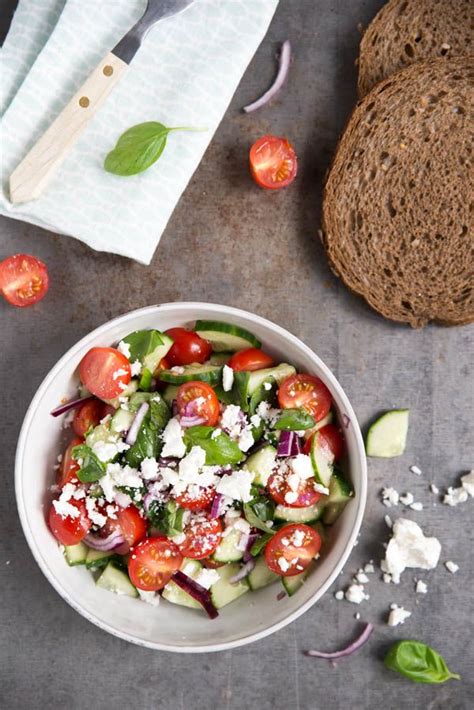 Tomatensalade Met Komkommer En Feta Brenda Kookt Tomatensalade