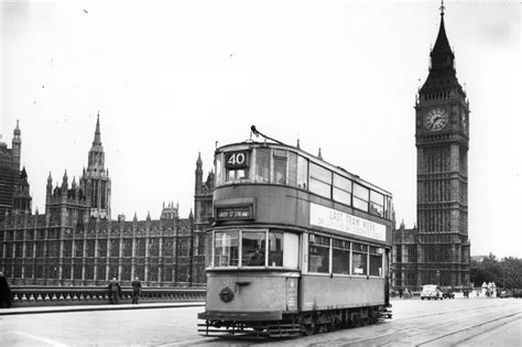 Historic Photos of the Last Trams in London in July 1952 ~ Vintage Everyday