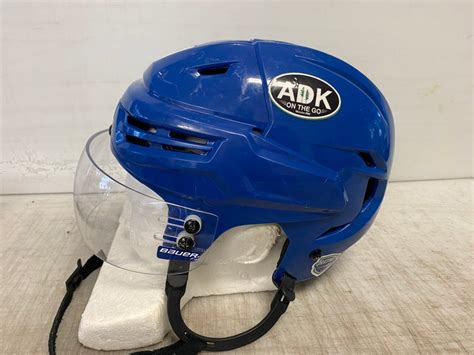 Bauer Re Akt Pro Stock Hockey Helmet Bauer Visor Combo Medium Blue 8113