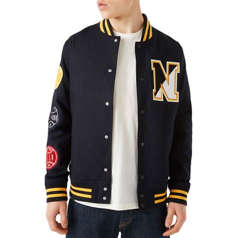 New Era Heritage Varsity Patch Jacket Navy