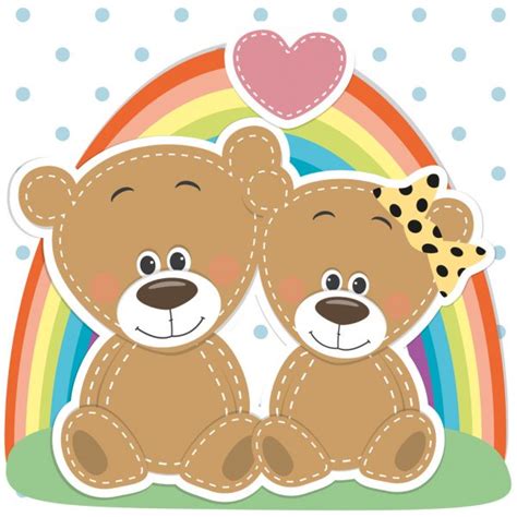 Two Bears Stock Vector Reginast