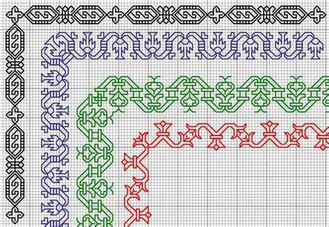 Blackwork Borders Cross Stitch Pinterest