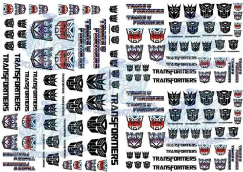 Transformers Decal Pack My Custom Hot Wheels Model Cars