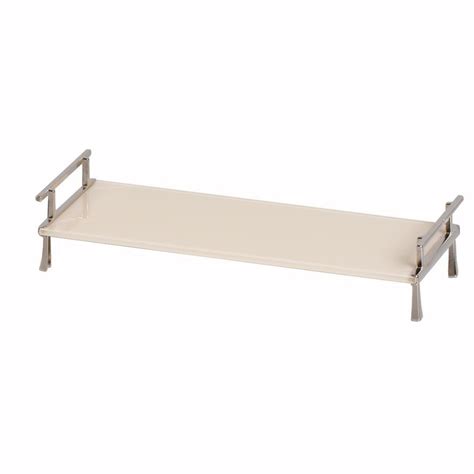 Bandeja Espelhada Nude Alça Metal X Centro De Mesa MadeiraMadeira