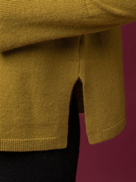 Pure Cashmere Nyc Turtleneck Loose Fit Tunic Mustard Garmentory