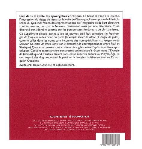 Cahiers Évangile Supplément 148 Lire dans le texte les apocryphes